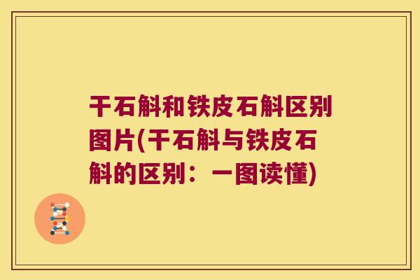 干石斛和铁皮石斛区别图片(干石斛与铁皮石斛的区别：一图读懂)
