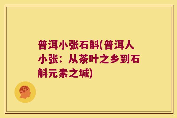 普洱小张石斛(普洱人小张：从茶叶之乡到石斛元素之城)