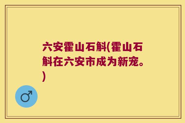 六安霍山石斛(霍山石斛在六安市成为新宠。)