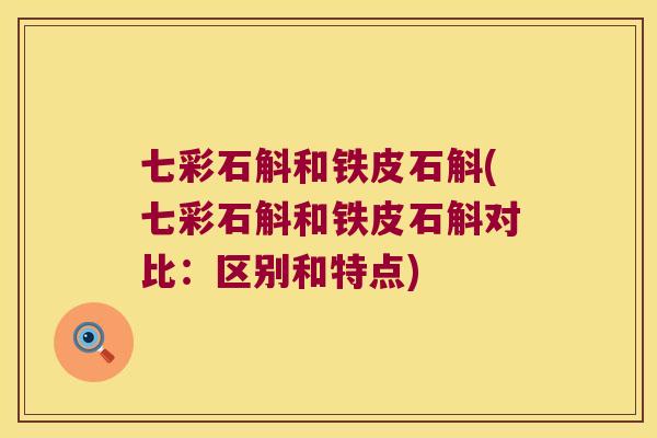 七彩石斛和铁皮石斛(七彩石斛和铁皮石斛对比：区别和特点)