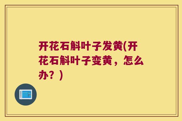 开花石斛叶子发黄(开花石斛叶子变黄，怎么办？)