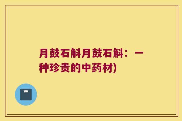 月鼓石斛月鼓石斛:一种珍贵的材) 月鼓石斛月鼓石斛:一种珍贵的材)