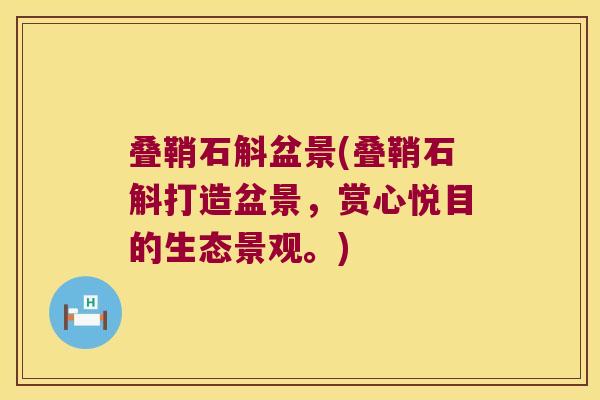 叠鞘石斛盆景(叠鞘石斛打造盆景，赏心悦目的生态景观。)