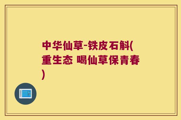 中华仙草-铁皮石斛(重生态 喝仙草保青春)