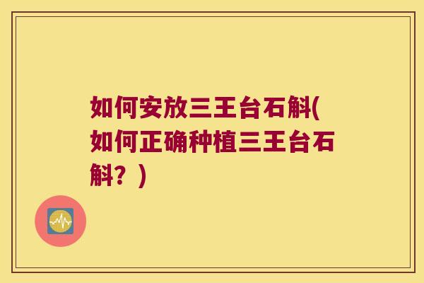 如何安放三王台石斛(如何正确种植三王台石斛？)