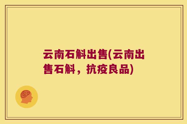 云南石斛出售(云南出售石斛，抗疫良品)