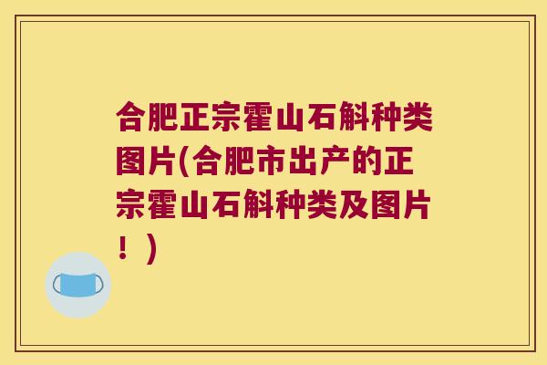 合肥正宗霍山石斛种类图片(合肥市出产的正宗霍山石斛种类及图片！)