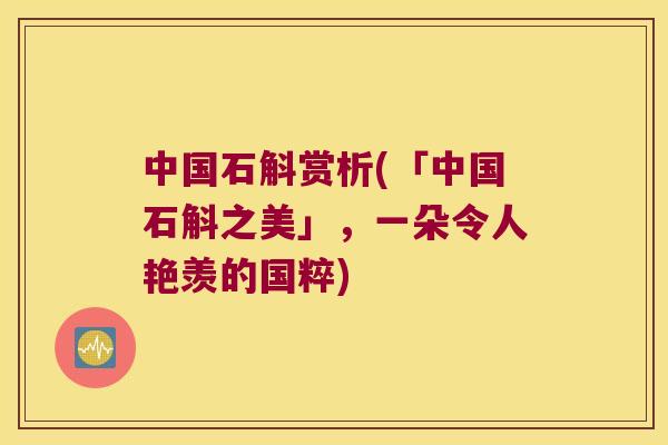 中国石斛赏析(「中国石斛之美」，一朵令人艳羡的国粹)