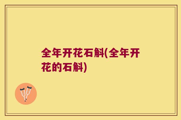 全年开花石斛(全年开花的石斛)