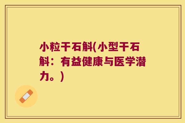 小粒干石斛(小型干石斛：有益健康与医学潜力。)