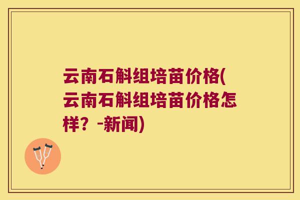 云南石斛组培苗价格(云南石斛组培苗价格怎样？-新闻)