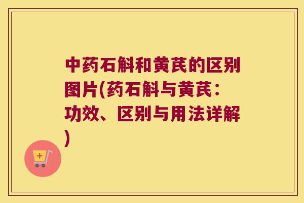 中药石斛和黄芪的区别图片(药石斛与黄芪：功效、区别与用法详解)