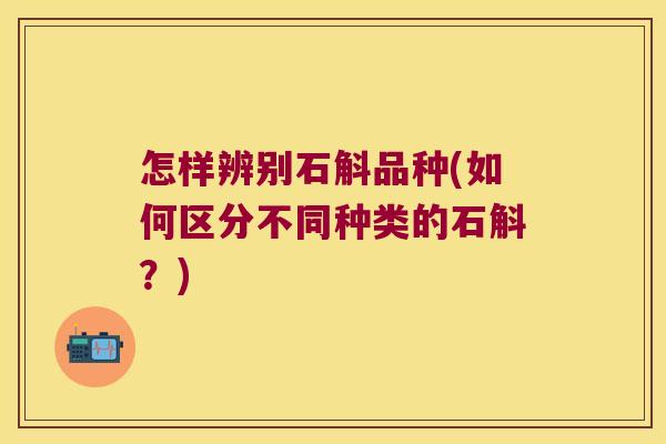 怎样辨别石斛品种(如何区分不同种类的石斛？)