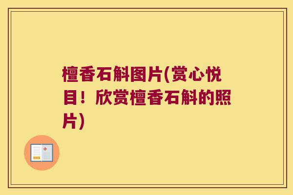 檀香石斛图片(赏心悦目！欣赏檀香石斛的照片)