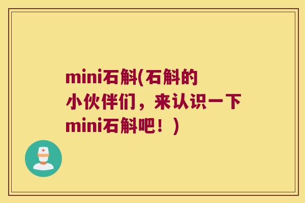 mini石斛(石斛的小伙伴们，来认识一下mini石斛吧！)
