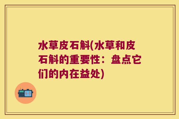 水草皮石斛(水草和皮石斛的重要性：盘点它们的内在益处)