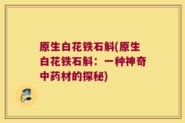 原生白花铁石斛(原生白花铁石斛：一种神奇材的探秘)