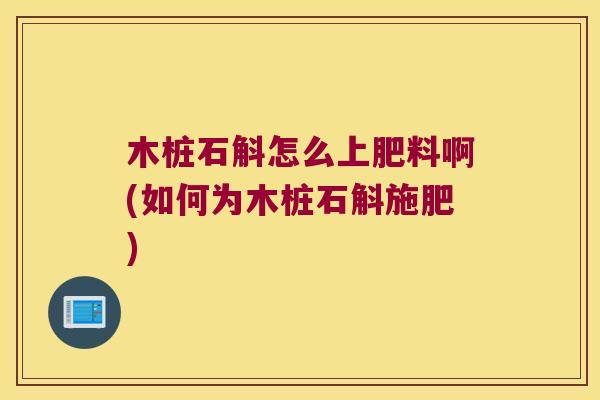 木桩石斛怎么上肥料啊(如何为木桩石斛施肥) 木桩石斛怎么上肥料啊(如何为木桩石斛施肥)