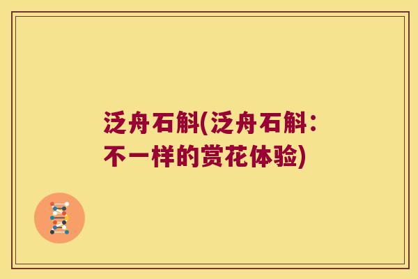 泛舟石斛(泛舟石斛:不一样的赏花体验) 泛舟石斛(泛舟石斛:不一样的赏花体验)