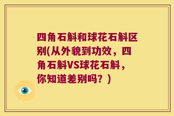 四角石斛和球花石斛区别(从外貌到功效，四角石斛VS球花石斛，你知道差别吗？)