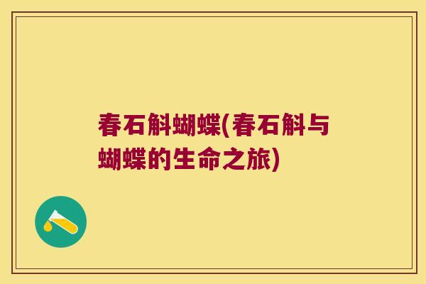 春石斛蝴蝶(春石斛与蝴蝶的生命之旅)