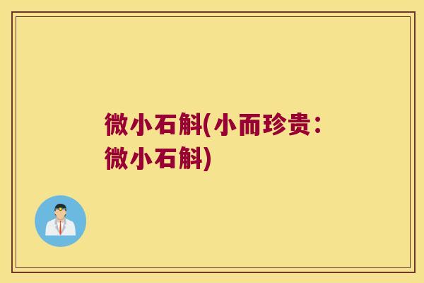 微小石斛(小而珍贵：微小石斛)