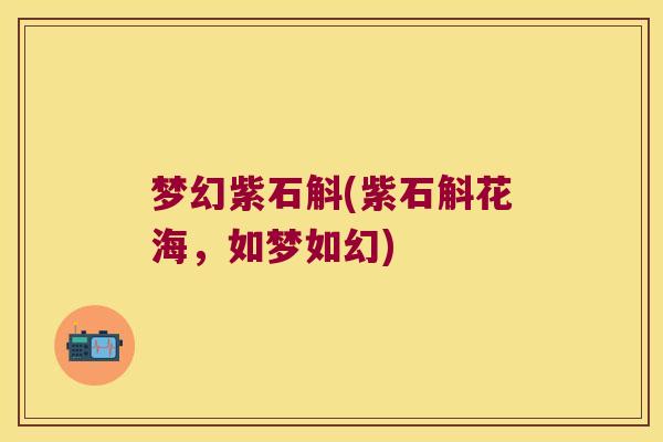 梦幻紫石斛(紫石斛花海，如梦如幻)