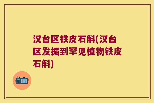 汉台区铁皮石斛(汉台区发掘到罕见植物铁皮石斛) 汉台区铁皮石斛(汉台区发掘到罕见植物铁皮石斛)