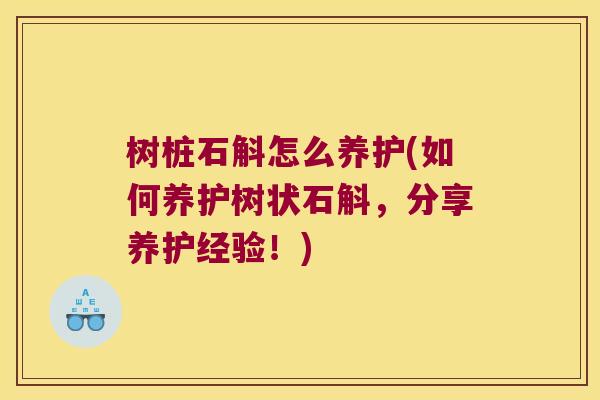 树桩石斛怎么养护(如何养护树状石斛，分享养护经验！)