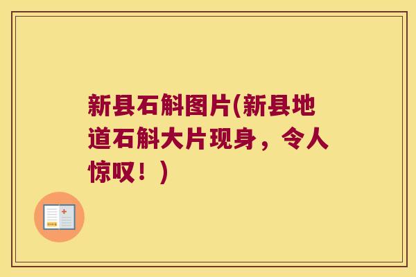 新县石斛图片(新县地道石斛大片现身，令人惊叹！)