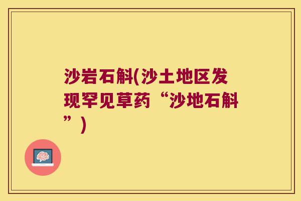 沙岩石斛(沙土地区发现罕见草药“沙地石斛”)