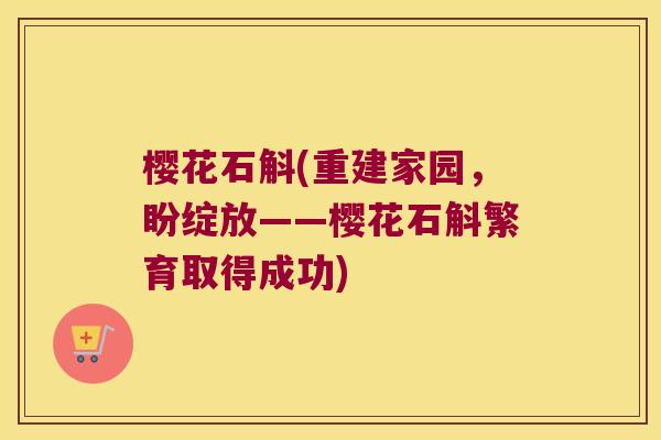 樱花石斛(重建家园，盼绽放——樱花石斛繁育取得成功)
