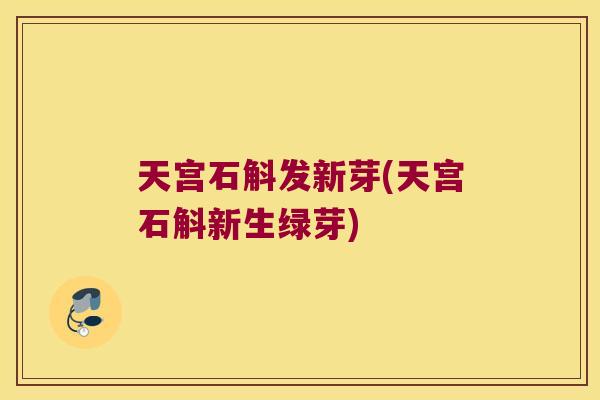 天宫石斛发新芽(天宫石斛新生绿芽) 天宫石斛发新芽(天宫石斛新生绿芽)