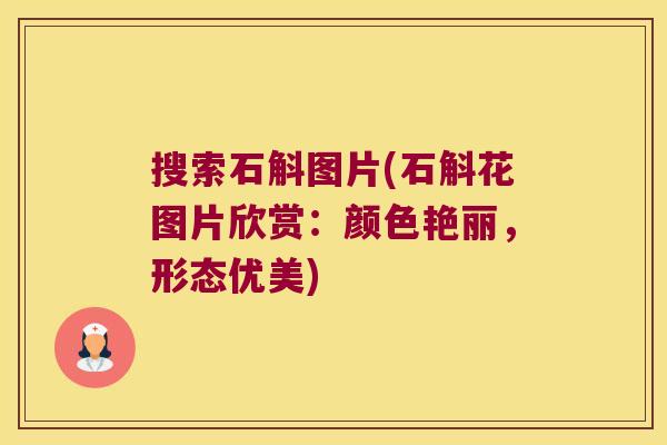 搜索石斛图片(石斛花图片欣赏：颜色艳丽，形态优美)