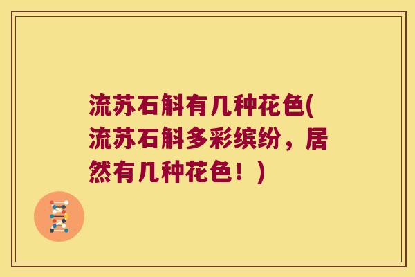 流苏石斛有几种花色(流苏石斛多彩缤纷,居然有几种花色!) 流苏石斛有几种花色(流苏石斛多彩缤纷,居然有几种花色!)