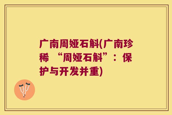 广南周娅石斛(广南珍稀 “周娅石斛”：保护与开发并重)