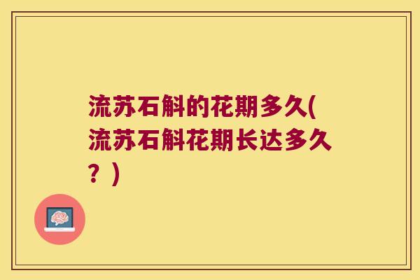 流苏石斛的花期多久(流苏石斛花期长达多久？)