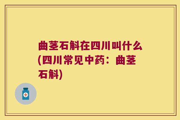 曲茎石斛在四川叫什么(四川常见：曲茎石斛)