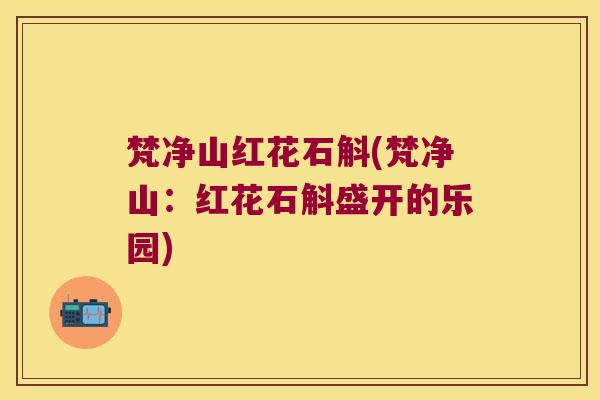 梵净山红花石斛(梵净山：红花石斛盛开的乐园)