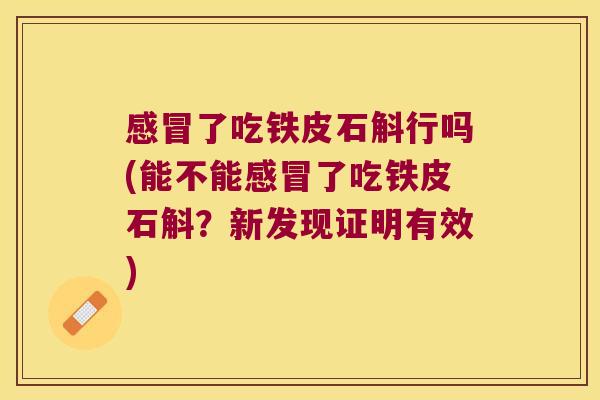 感冒了吃铁皮石斛行吗(能不能感冒了吃铁皮石斛？新发现证明有效)