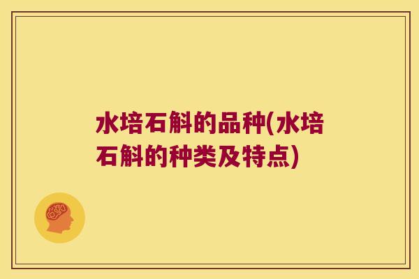 水培石斛的品种(水培石斛的种类及特点) 水培石斛的品种(水培石斛的种类及特点)