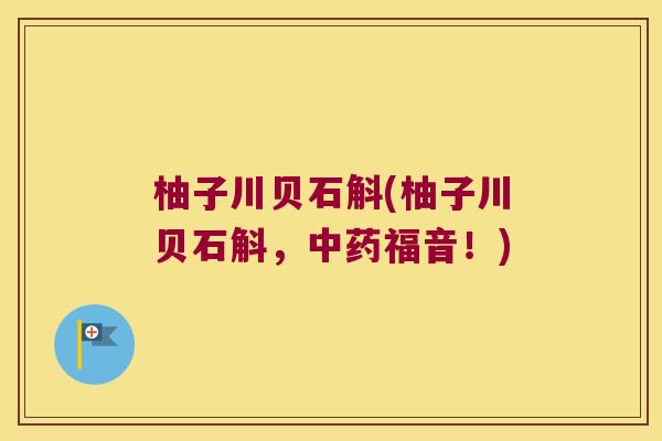 柚子川贝石斛(柚子川贝石斛，中药福音！)