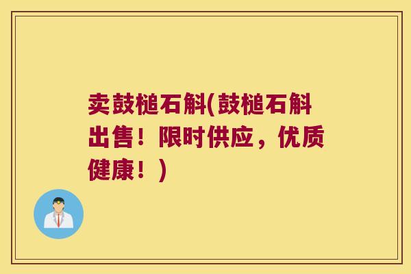 卖鼓槌石斛(鼓槌石斛出售！限时供应，优质健康！)