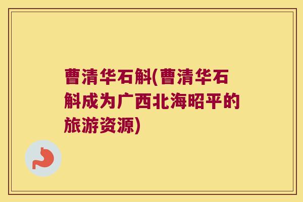 曹清华石斛(曹清华石斛成为广西北海昭平的旅游资源) 曹清华石斛(曹清华石斛成为广西北海昭平的旅游资源)