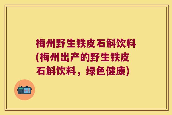 梅州野生铁皮石斛饮料(梅州出产的野生铁皮石斛饮料，绿色健康)