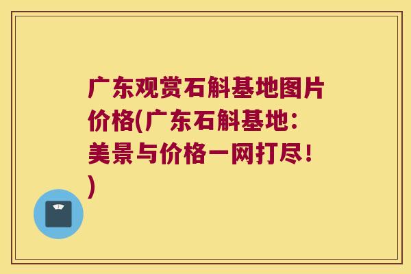 广东观赏石斛基地图片价格(广东石斛基地：美景与价格一网打尽！)
