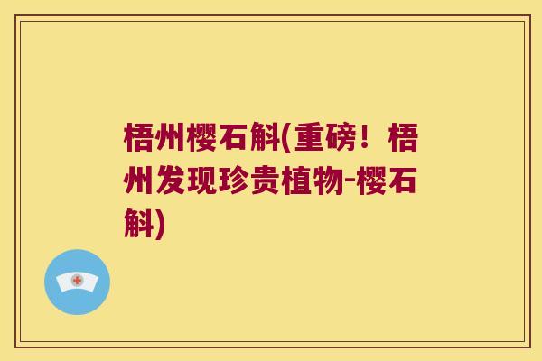 梧州樱石斛(重磅！梧州发现珍贵植物-樱石斛)