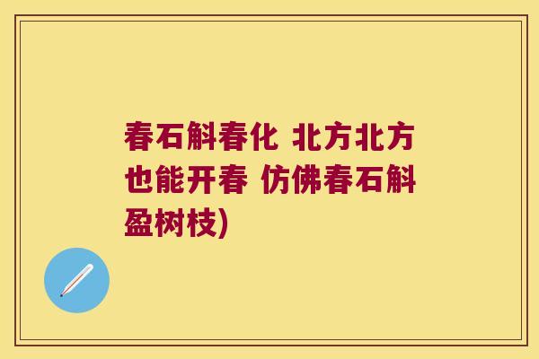 春石斛春化 北方北方也能开春 仿佛春石斛盈树枝)