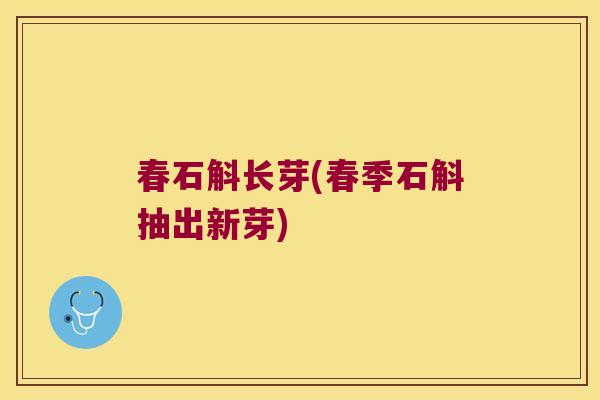 春石斛长芽(春季石斛抽出新芽)