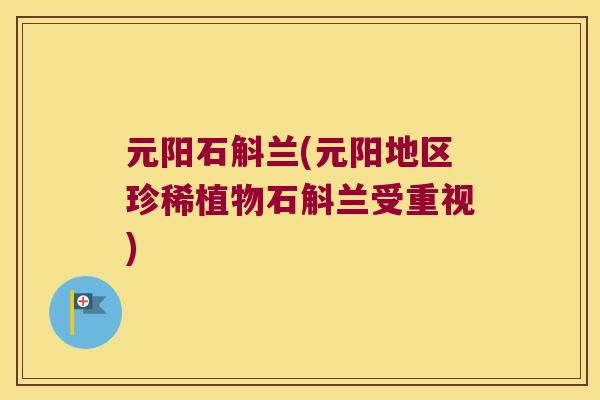 元阳石斛兰(元阳地区珍稀植物石斛兰受重视)